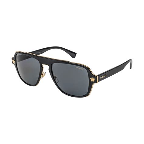 mens versace black and gold sunglasses|versace polarized sunglasses for men.